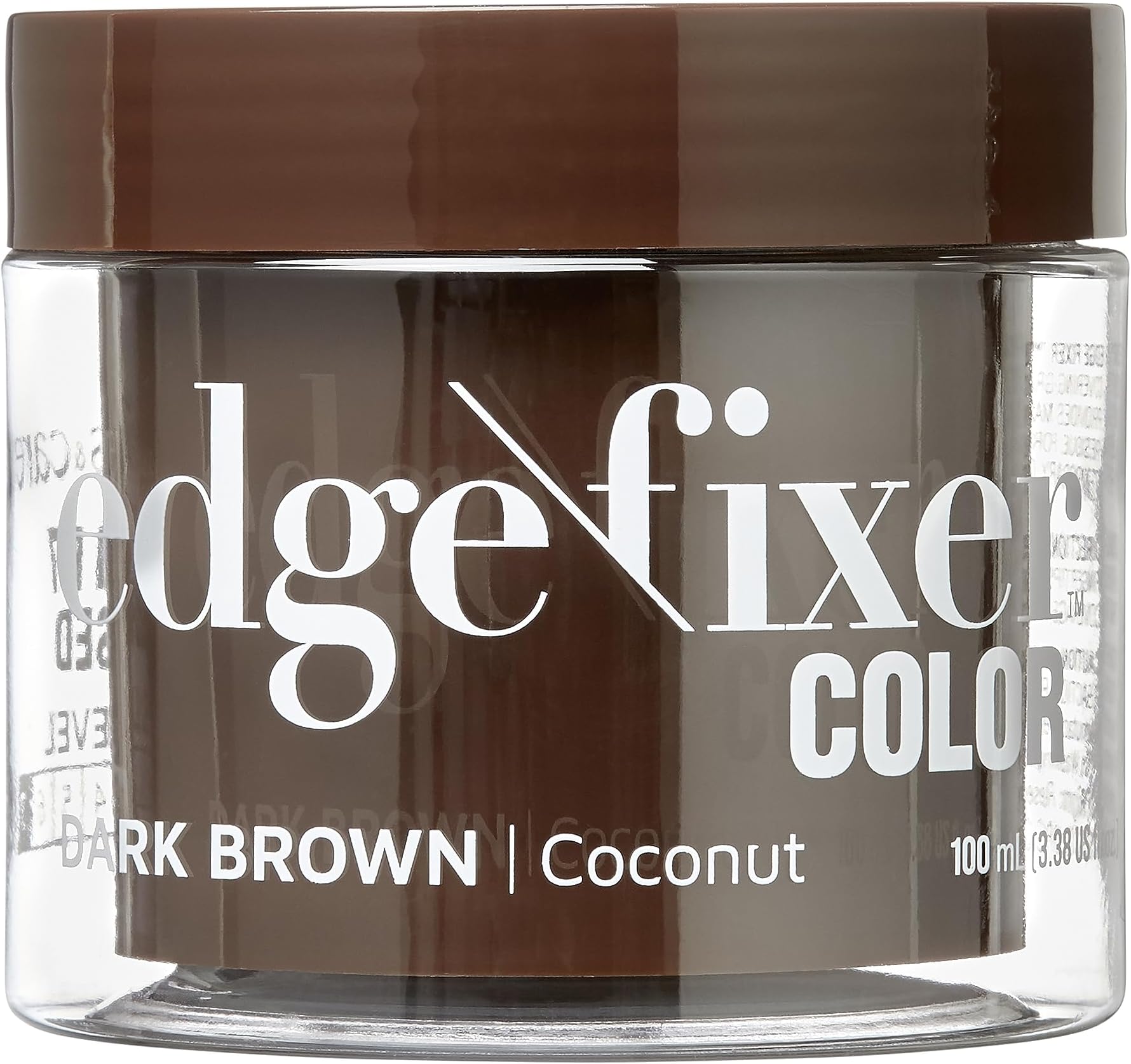 KISS COLORS & CARE Color Edge Fixer 3.38 oz (100mL)- Dark Brown, Hides Grays & Fills In Hairline, Moisturizing, Adds Shine, No Flakes, 24 Hour Maximum Hold, Sleek Results, Keep Edges In Check