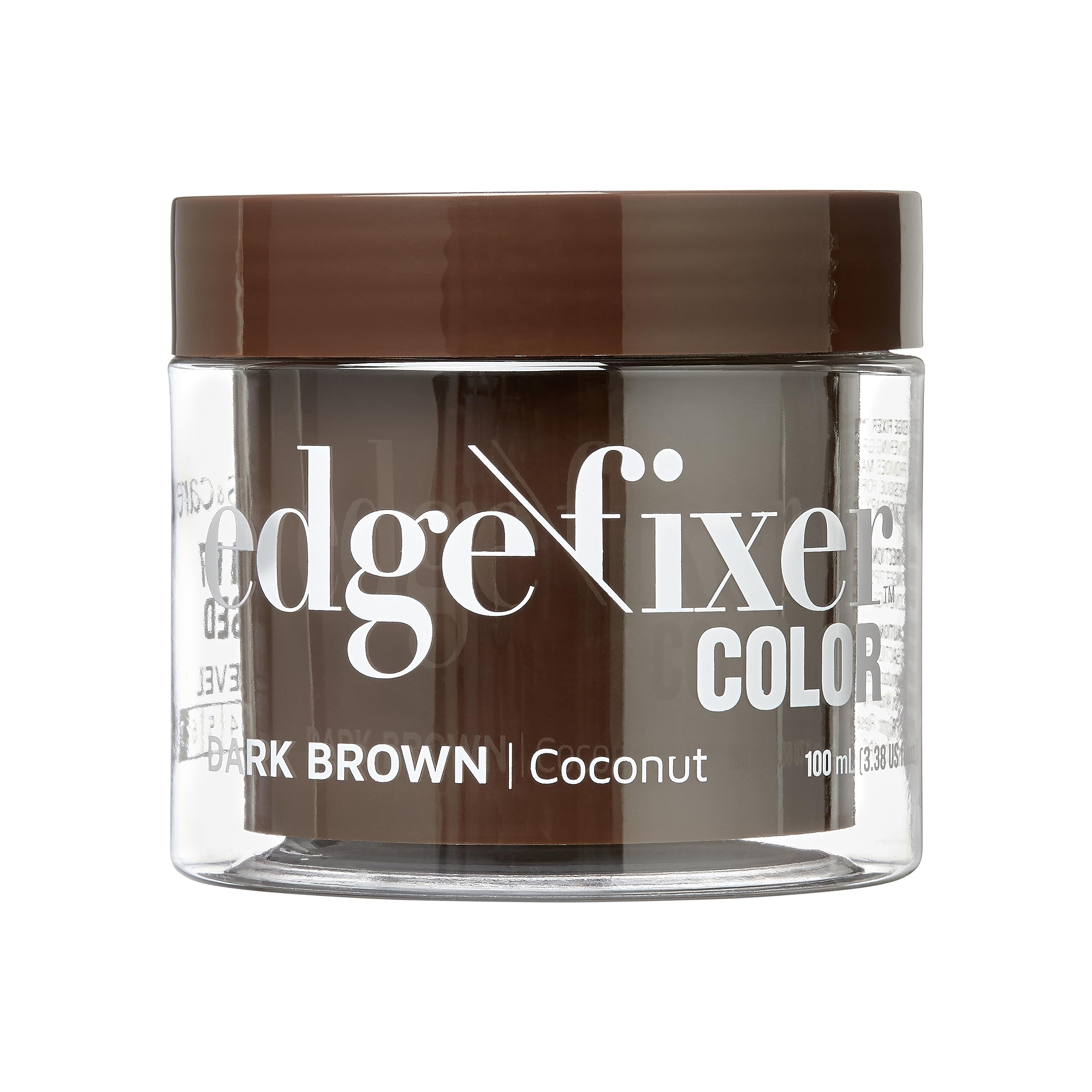 KISS COLORS & CARE Color Edge Fixer 3.38 oz (100mL)- Dark Brown, Hides Grays & Fills In Hairline, Moisturizing, Adds Shine, No Flakes, 24 Hour Maximum Hold, Sleek Results, Keep Edges In Check[Amazon-developed Certification] Compact by Design