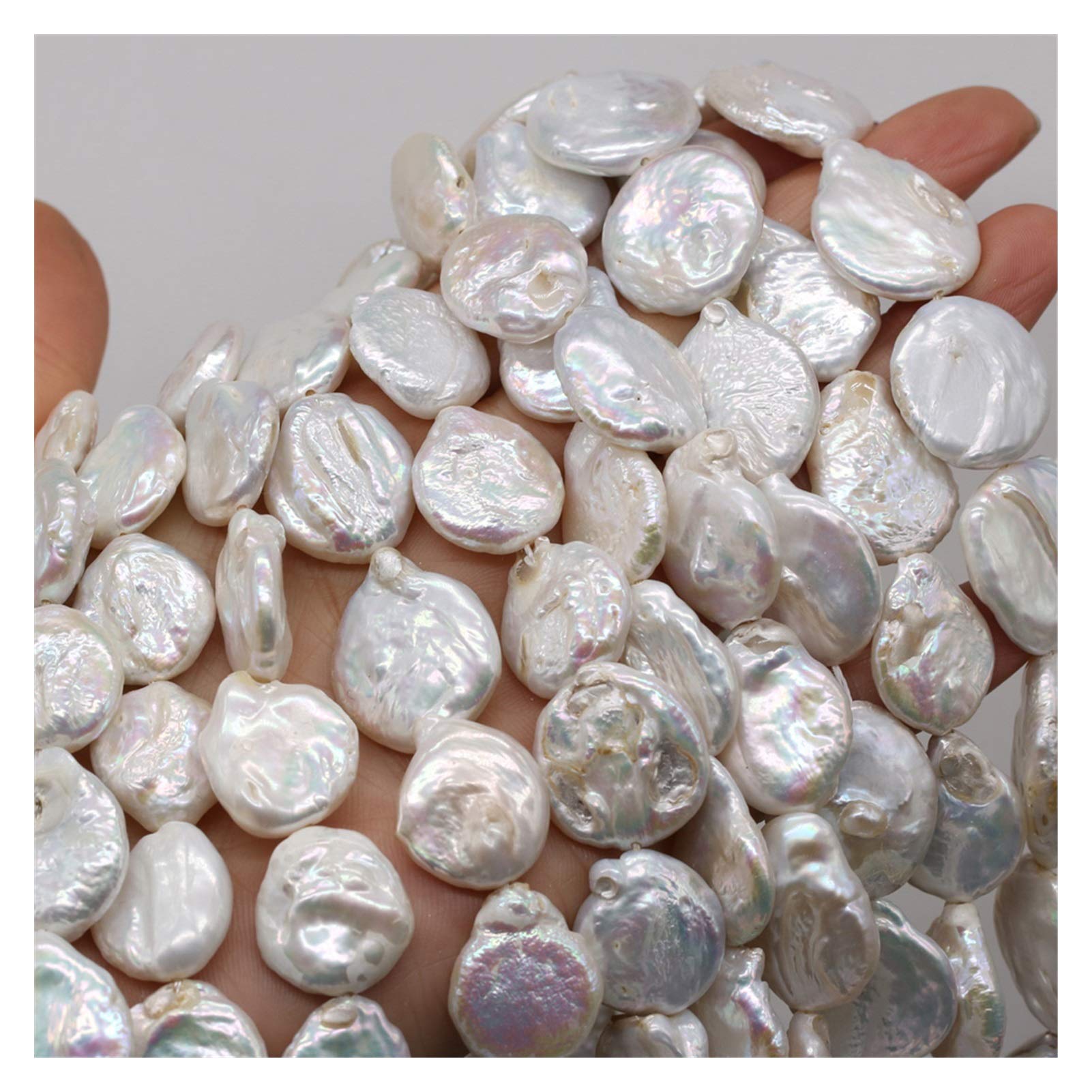 Perle Baroque D'eau Douce Naturelle 6x16mm - Couleur Rose, Plaqué Or