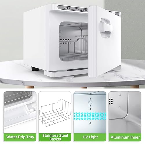 Miniatura 2 de Calentador de toallas calientes pequeño, gabinete de toallas calientes de 8 litros, 2 en 1, calentadores de toallas personales para tratamientos