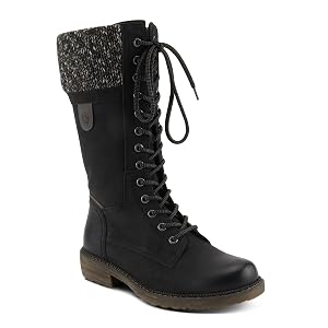 Spring Step Yosemite Waterproof Winter Boots for Women Womens Booties with Comfortable Lace Up with Zipper Stylish Sweater