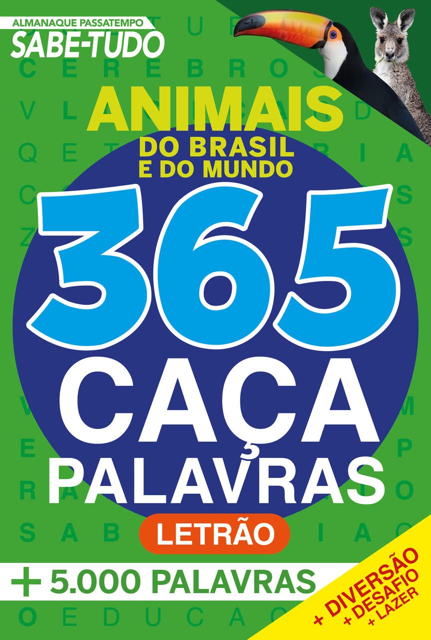 Almanaque Caça-Palavras Animais livre de jeux à offrir