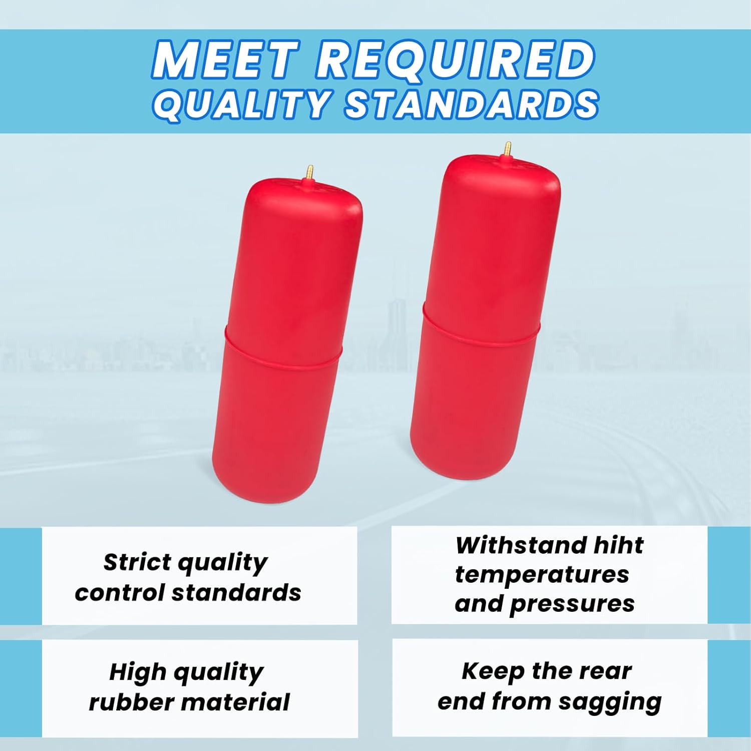 2Pcs Air Suspension Kit for Ford F-250, F-350 and F-450 4WD Super Duty Pickups Car Front Air Helper Spring Bags (7X80537)