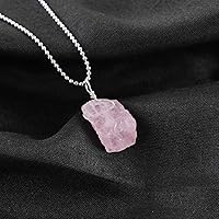 Vista 68 de Natural Raw Herkimer Diamond Quartz Pendant Necklace, Rough Gemstones, Chakra Healing Crystals, Silver Plated, April Birthstone, Handmade, Women