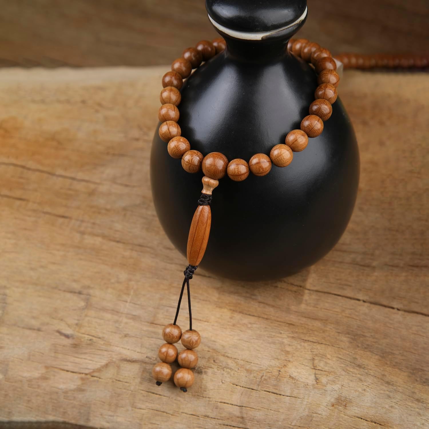 FAZOVIN 108 Beads 10 mm Mala Beads Bracelet for Men, Wutai Mountain Natural Wood Meditation Prayer Necklace - Image 7