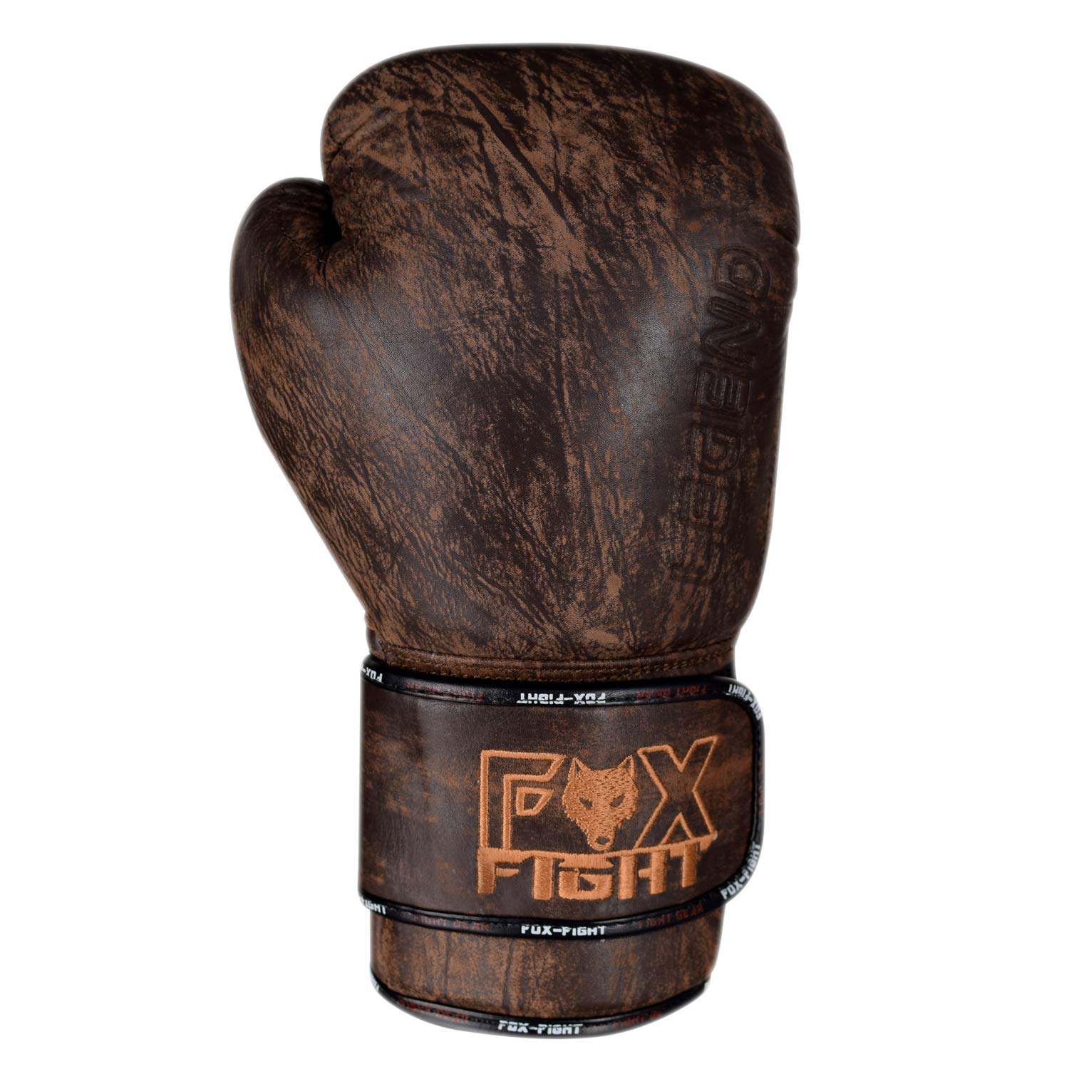 FOX-FIGHT Legend Boxhandschuhe | echtem Leder für Lange Haltbarkeit | Schutz & Stabilität | Boxen Kickboxen Muay Thai Training Sparring MMA | 10 12 14 16 OZ