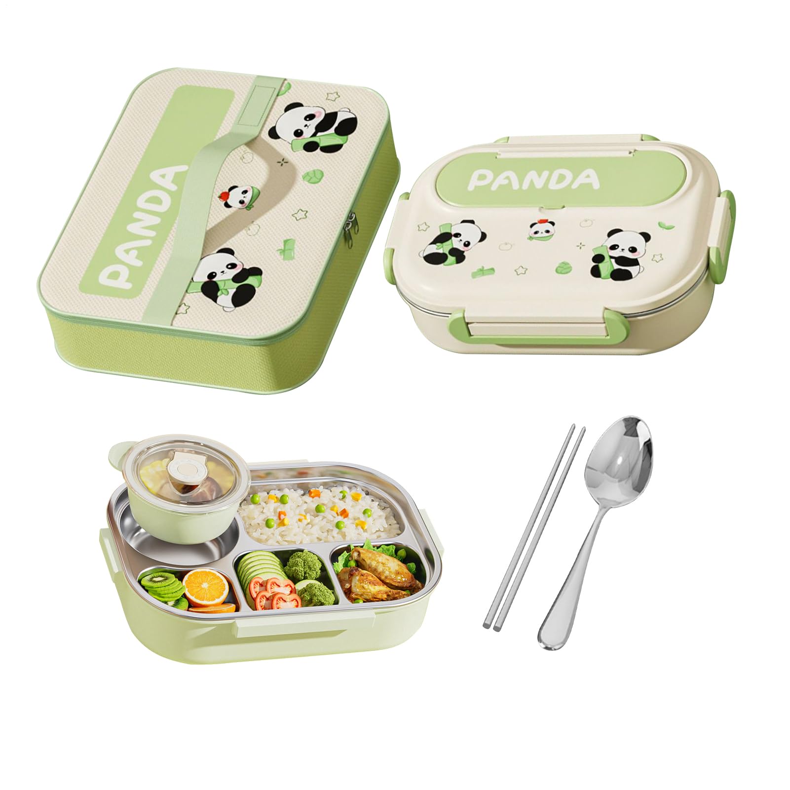 Boîte Repas Avec Contenants Contenants Alimentaires En Acier Inoxydable Et
