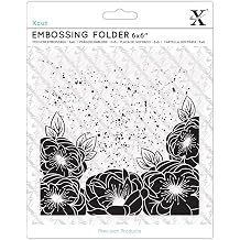Xcut 6x6" Craft Embossing Folder Full Bloom Roses Design, for Card Making, Decoration, Scrapbooking, Stamping, Suitable with Most Cutting Machines, Craft Supplies for Birthday, Christmas, Wedding