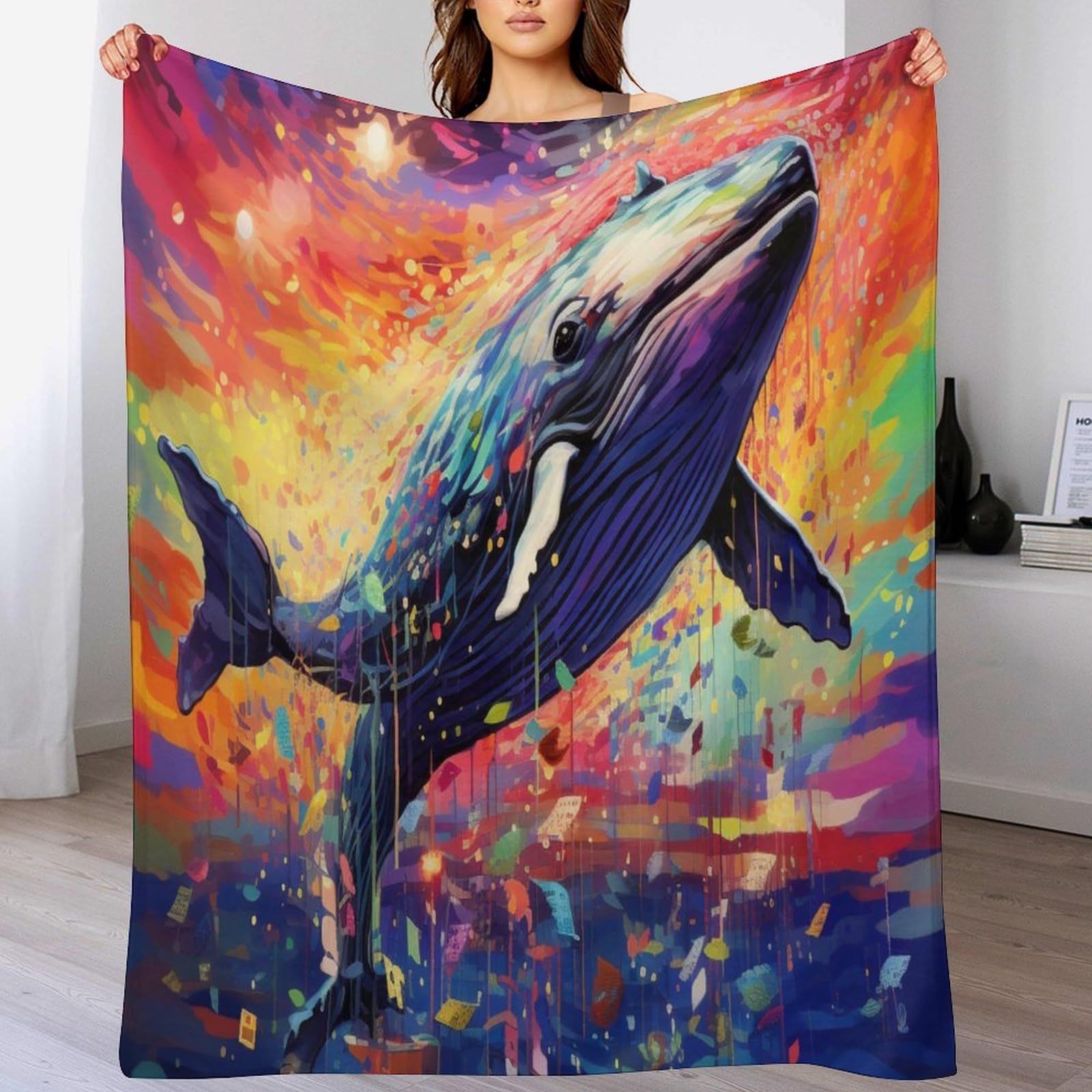 Couverture baleine pour des soirées cocooning chaleureuses au salon