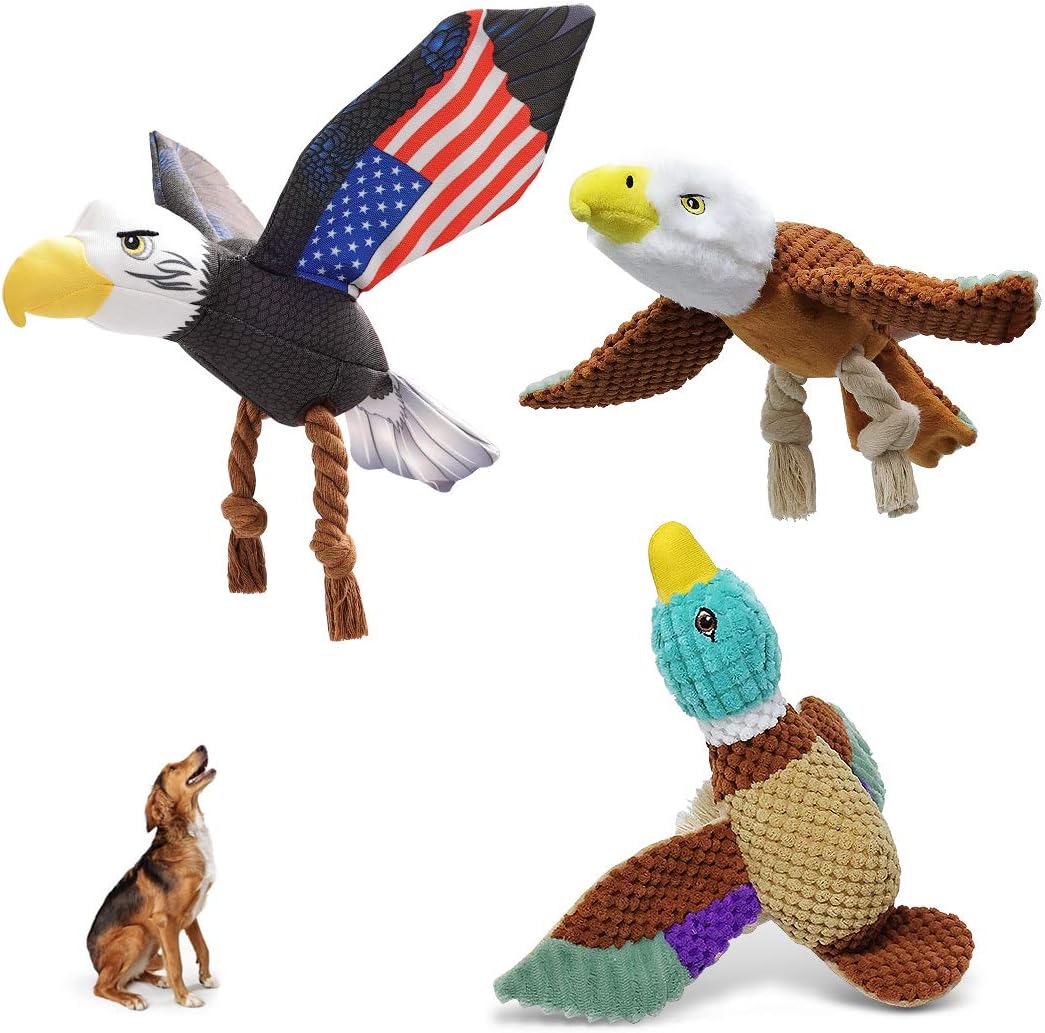 Squeaky Dog Toys Dog Chew Toy for Aggressive Chewers Dog Stuffed Animals Rope Chew Toy Dog Teethbrush Dental Chew Toy for Small Medium…