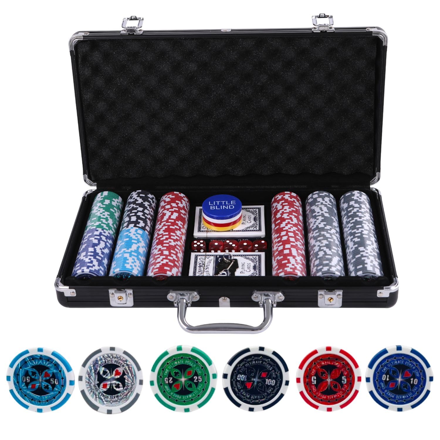 【値下げ】本格ポーカーセット(9種類　計525枚) 10,000チップも Amazon | カジノセット ポーカーセット 【本格的なポーカー体験を貴方