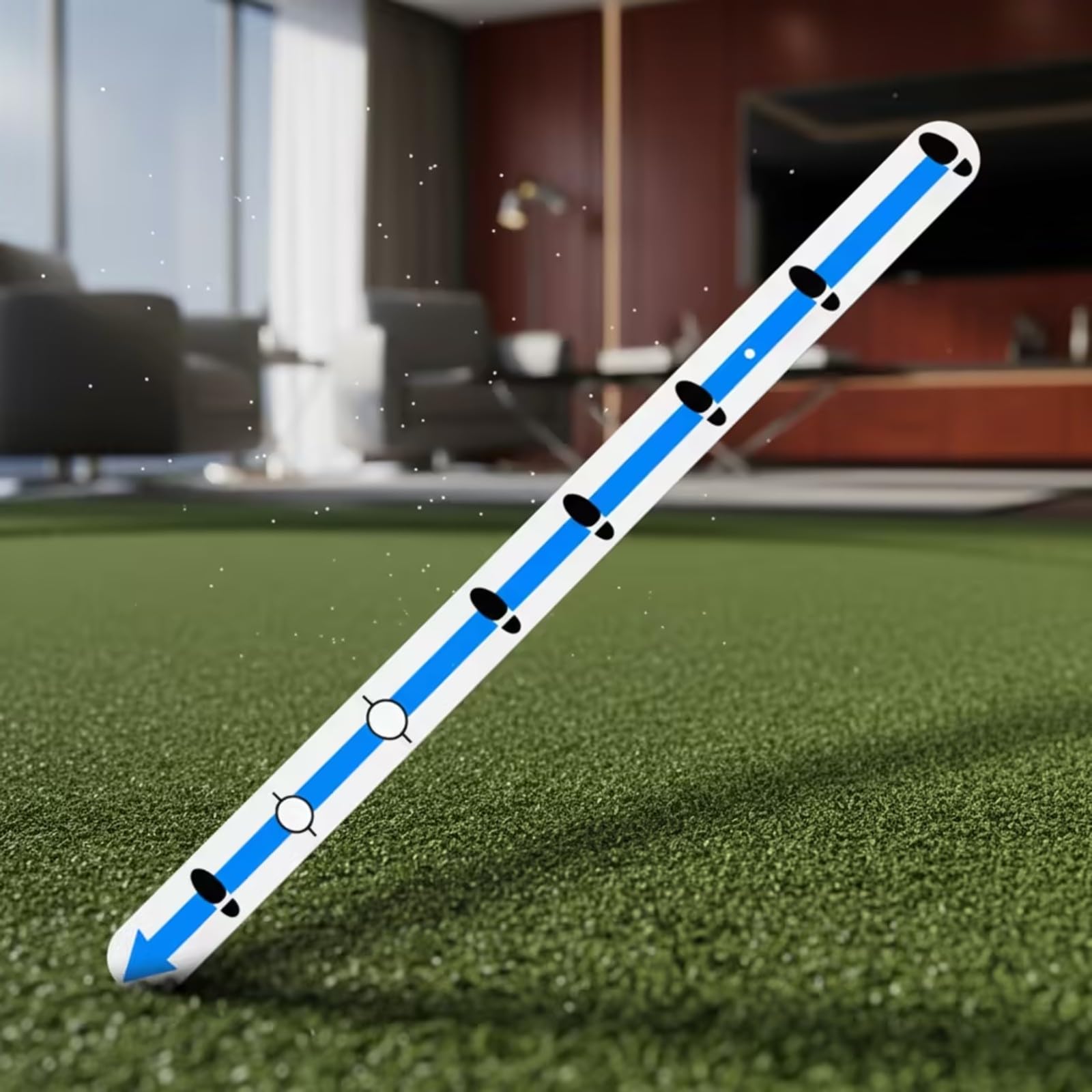 Linea di Allenamento per Il Putting con Scanalatura Centrale Leggero Attrezzatura da Golf Durevole per Casa