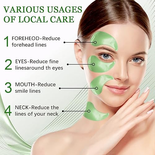 Miniatura 5 de Tamoskiny Parches para debajo de los ojos, 30 pares de mascarillas de algas marinas con aminoácidos y colágeno, almohadillas para el cuidado de la