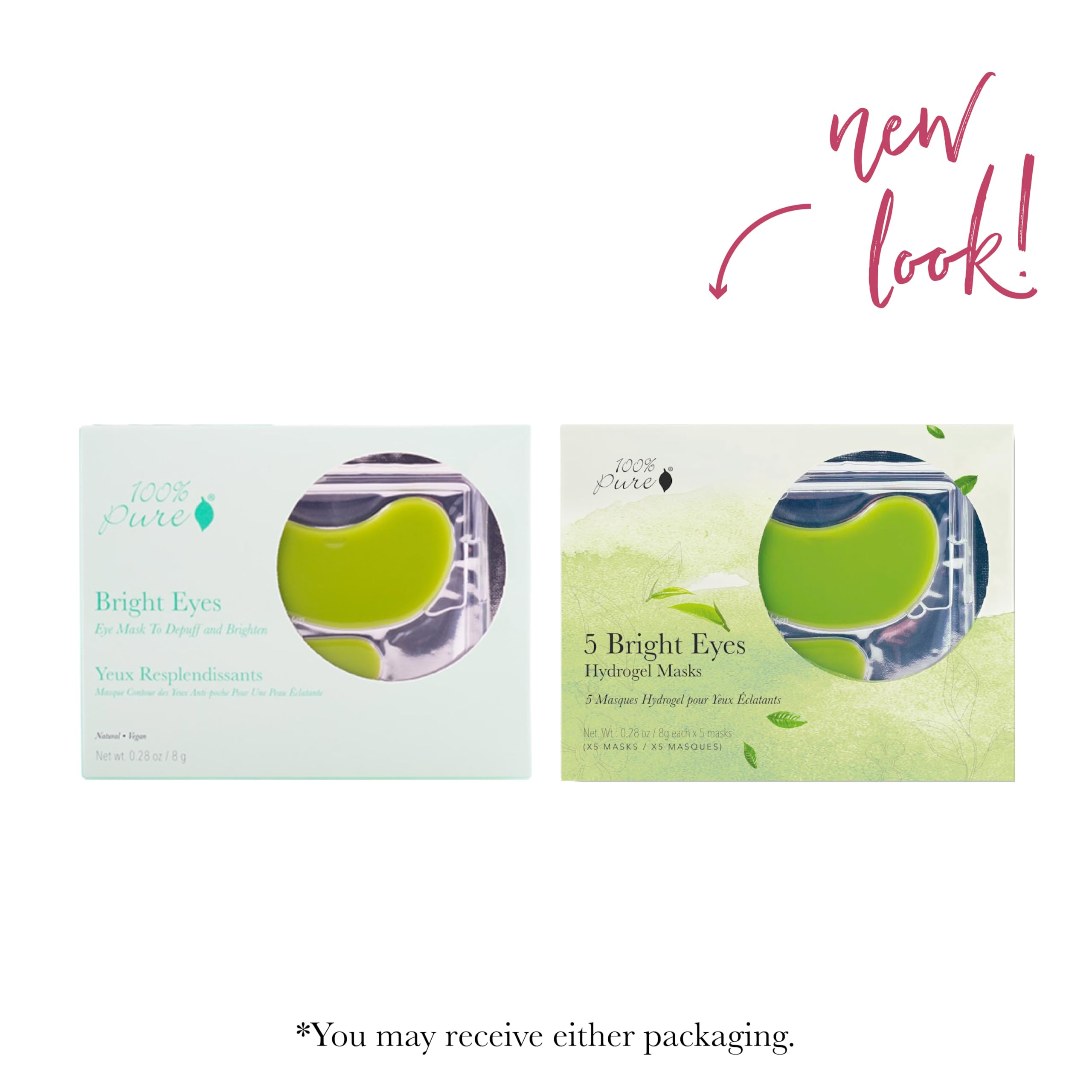 100% PURE Bright Eyes Vegan Under Eye Hydrogel Masks