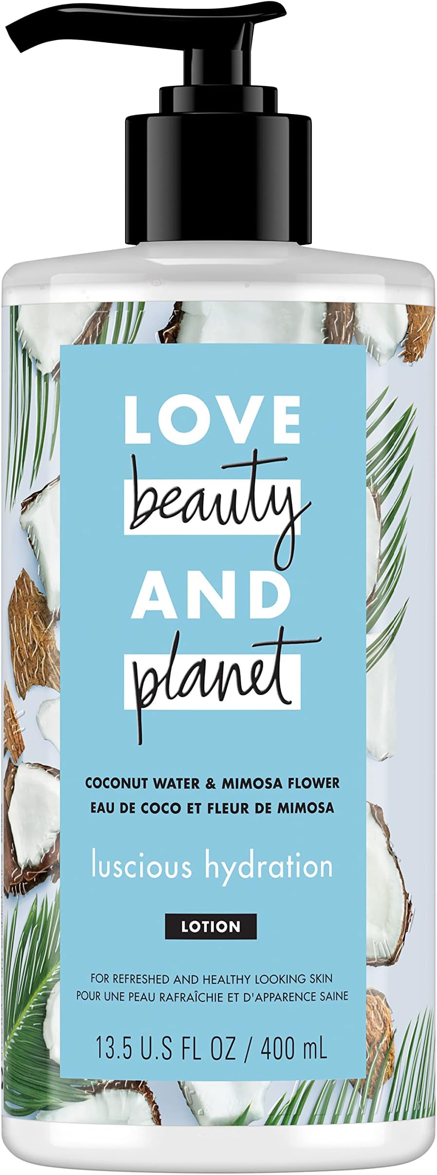 Love Beauty & Planet Luscious Hydration Body Lotion Coconut Water and Mimosa Flower 13.5 oz (Pack of 1)