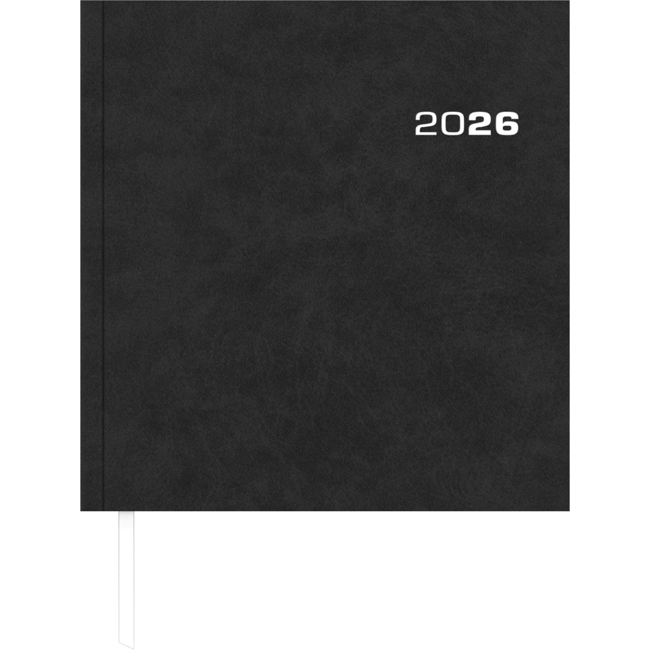 Zettler Wochenbuch Sekretär anthrazit 1W/2S 2026 – Buchkalender 20 x 21 cm mit 128 Seiten, 1 Woche auf 2 Seiten, Zweimonatsübersicht, Stundeneinteilung 7–20 Uhr, FSC-zertifiziert, Leseband