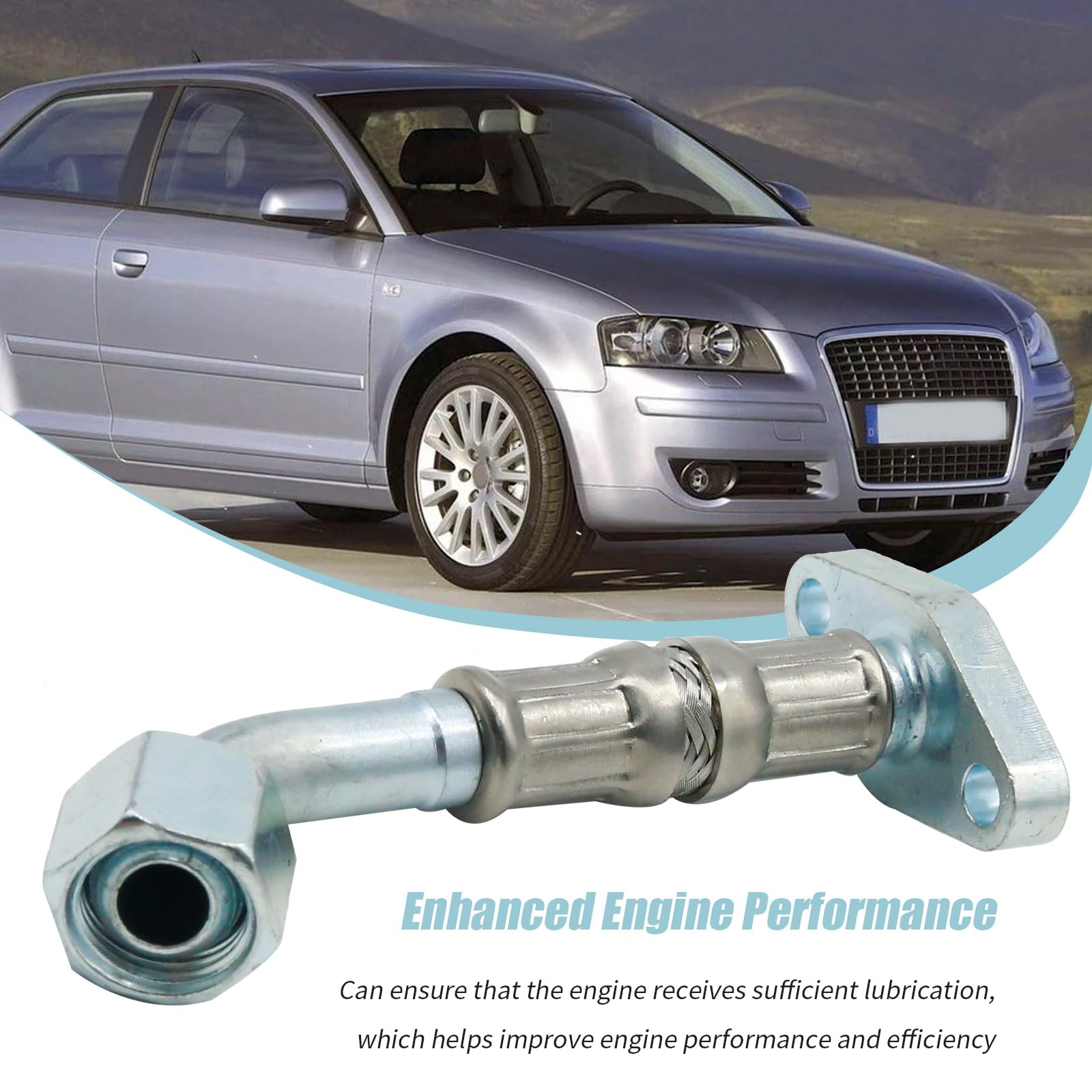 Tubo di ritorno dell'olio del turbocompressore con guarnizione, sostituzione per A2 Sostituzione per Skoda Fabia Sostituzione per Seat Altea, sostituisce 038145736C
