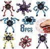 Dilabnda Transformer Chain Robot Fidget Spinner Toy, 8 Pack Sensory Finger Spin Top for Kids, Funny DIY Deformation Mechanical Spinner Twister Gyro, Creative Fingertip Gift for Party
