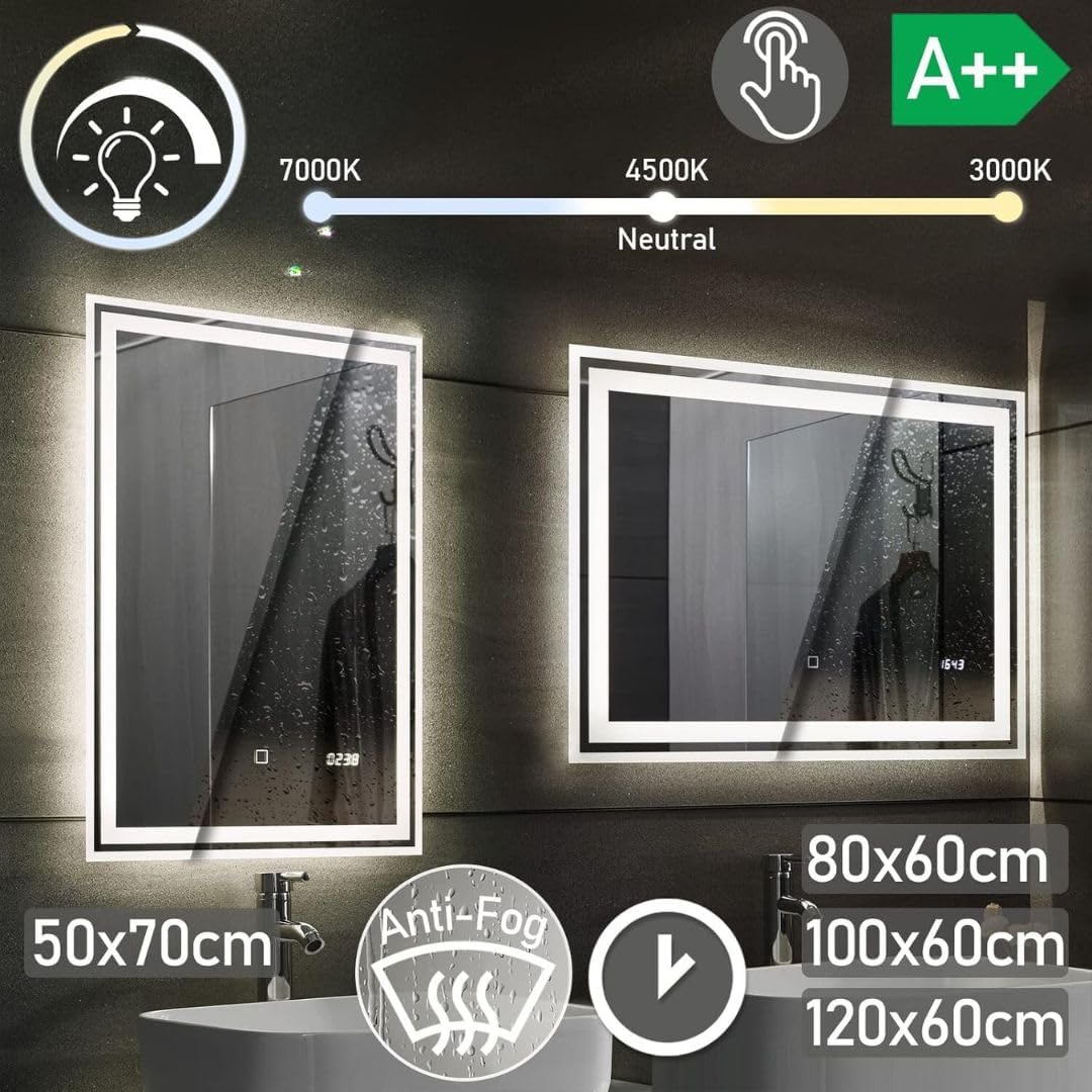 Image showing the three adjustable light temperatures: 7000K (Cool), 4500K (Neutral), and 3000K (Warm).