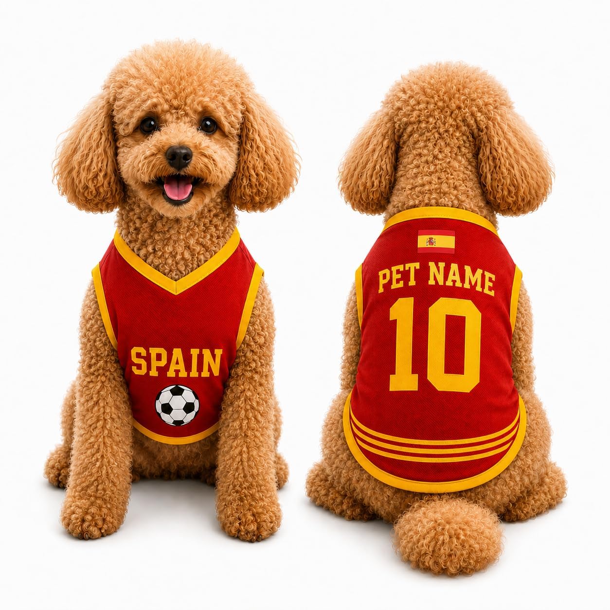 Custom Dog Football Jersey with Name Number Logo, Personalised 2026 Pet Jersey, Breathable Quick Dry T-Shirt for Small Medium Large Dogs, Gift for Fans