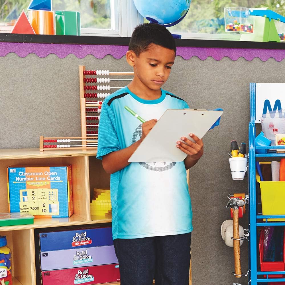 EAI Education Double-Sided Dry-Erase Clipboards: Set of 5