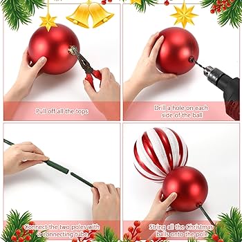 Amazon.com: Hungdao 2 Pcs Ball Christmas Decorations Outdoor