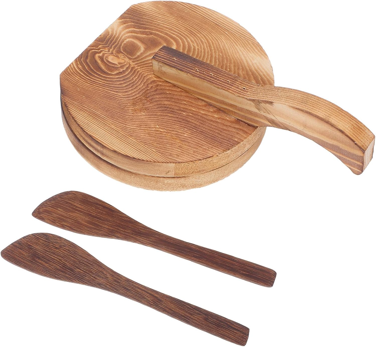 Wood Dumpling Wrapper Presser with 2 Dumpling Knives