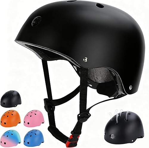 Miniatura 8 de Casco de bicicleta para niños, casco para niños y niñas de 3 a 14 años, ajuste ajustable y ligero, seguridad multideportiva para patineta, patinaje,