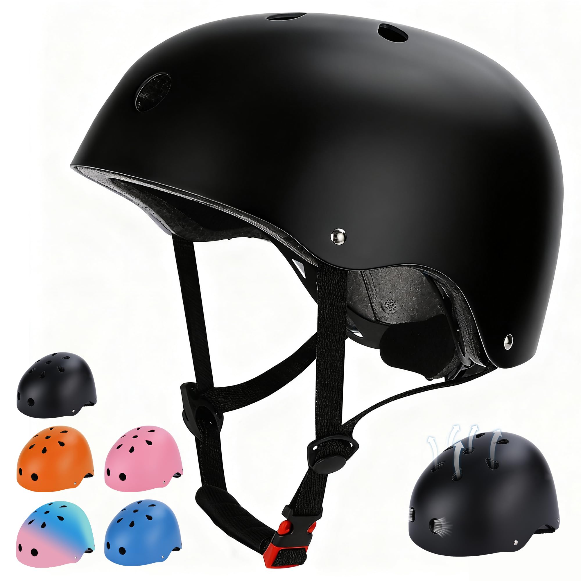 Kids Bike Helmet, Adjustable Toddler Helmet for Ages 3-5-8-14