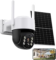 Vista 1 de Cámaras de seguridad solares inalámbricas para exteriores, cámara WiFi alimentada por batería 2K para seguridad del hogar, cámara de seguridad solar