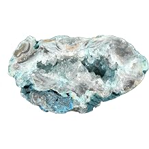 OCO Agate Geode Teal 2" Raw Rock Mineral Specimen Geology Sample Collectible Rough Stone