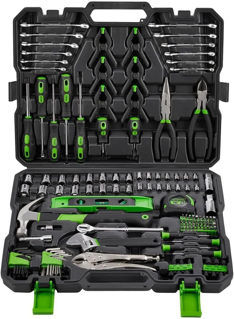 146-Piece Tool Set with Case – Complete Household & Automotive Repair Kit with Sockets, Wrenches, Screwdrivers & Accessories for Home, Garage & DIY Projects