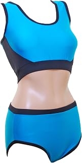 POLEDANCEgear Pole Dynamix Pole Dancing Set. Racer Back Crop Top in Turquoise Matt Lycra, Black Edging and Insert Detail. Matching Edged Nix (#t8b/p6b)