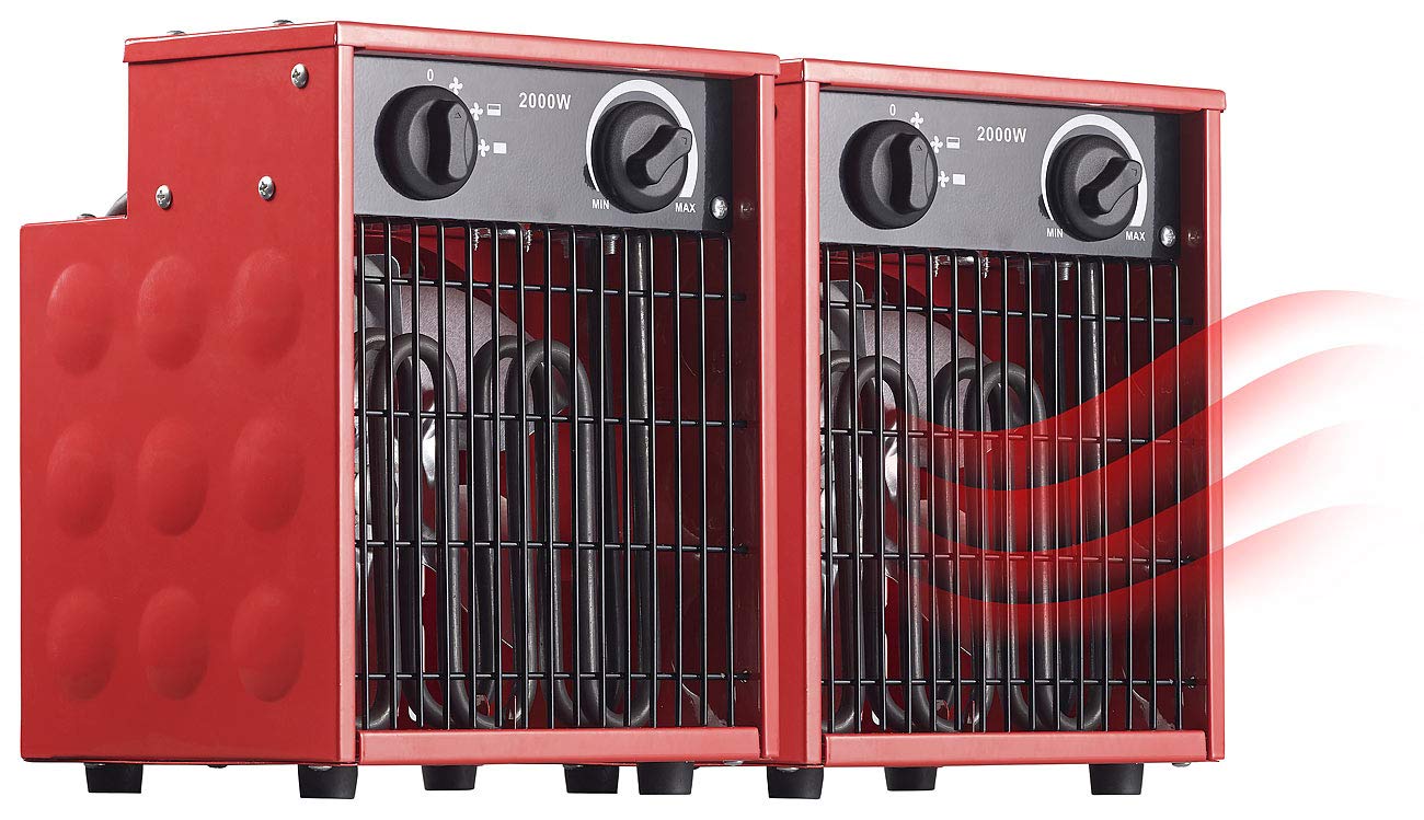 2 chauffages soufflants de chantier LV-320.pro - 2000 W [AGT]