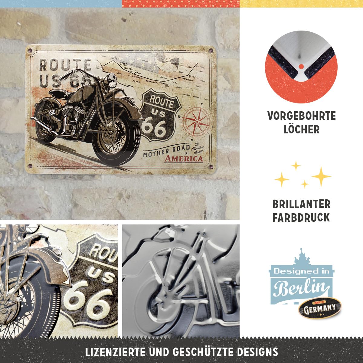 Nostalgic-Art Targa Vintage Road Trip - Idea Regalo Per