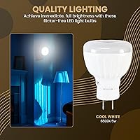 Vista 3 de Sensor de movimiento brillante de 5 W, luz nocturna enchufable, salida de CA, color blanco frío, 6500 K, lámpara LED automática activada por