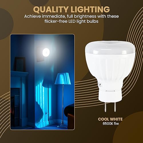 Miniatura 3 de Sensor de movimiento brillante de 5 W, luz nocturna enchufable, salida de CA, color blanco frío, 6500 K, lámpara LED automática activada por