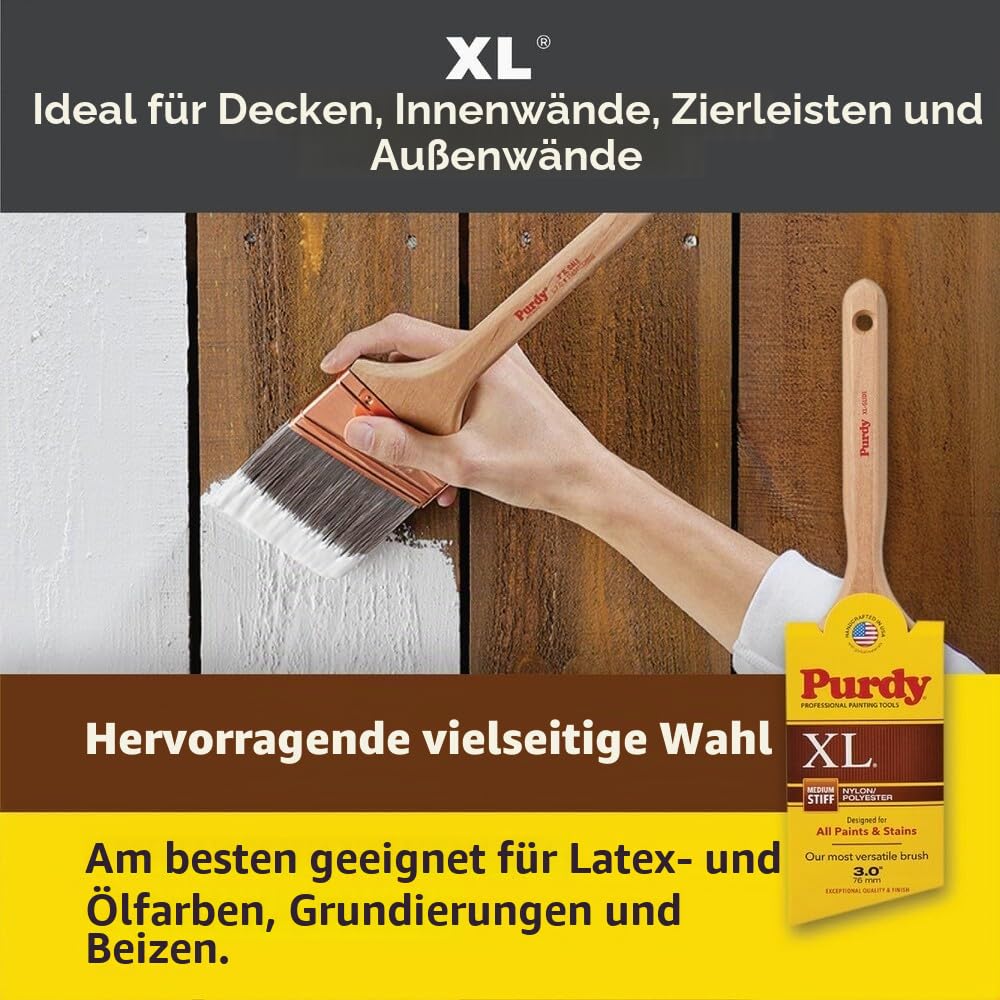 Purdy 140853100 3-teiliges Pinselset, 2,5 cm Dale, 2,5 – 3,8 cm XL Glide und 5 cm XL Sprig