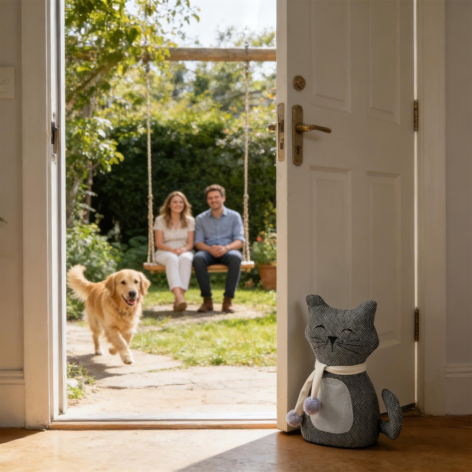 Butée de porte butée de sécurité avec chat animé et poids