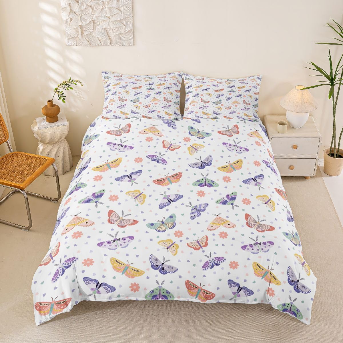 Housse de couette papillon 240x260 pour des nuits douces et magiques