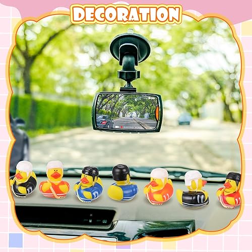 Miniatura 4 de Jexine 24 piezas de patos de goma de 4 estilos divertidos y adorables, juguetes divertidos y adorables, regalos de patos, fiesta de cumpleaños,