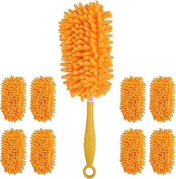 Redones Dusters for Swiffer - Reusable Duster Refill Compatible with Swiffer Hand Duster8 Pack+1Handle, 360 Heavy Duty Dusters Refills