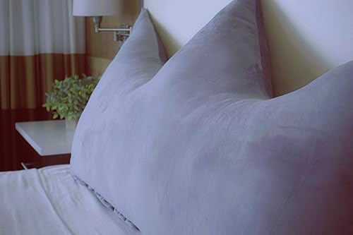 Miniatura 2 de Peachwell Almohada grande con respaldo de corona, almohada de apoyo para reposo de cama, almohada de cabecera con funda extraíble para leer,