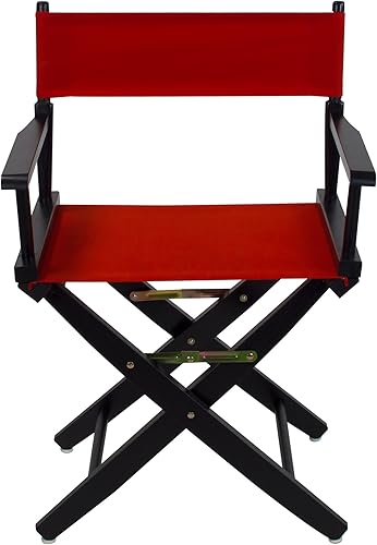 Miniatura 5 de American Trails - Silla de director extra ancha de 18 pulgadas, marco negro con lienzo rojo