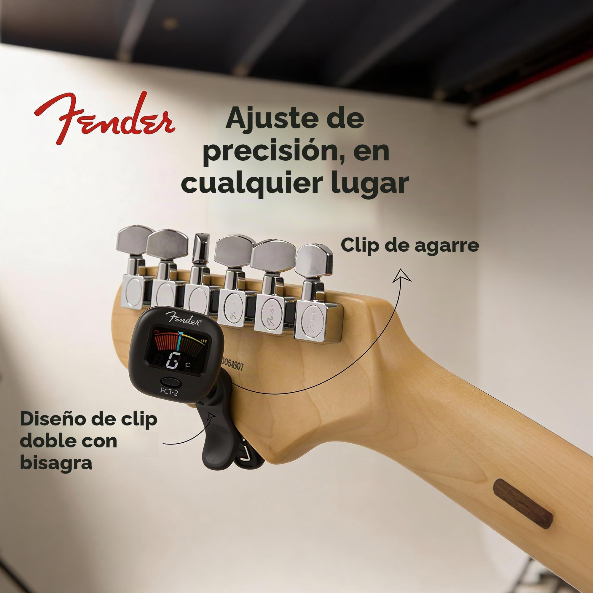 Fender FCT-2 Sintonizador de clip profesional