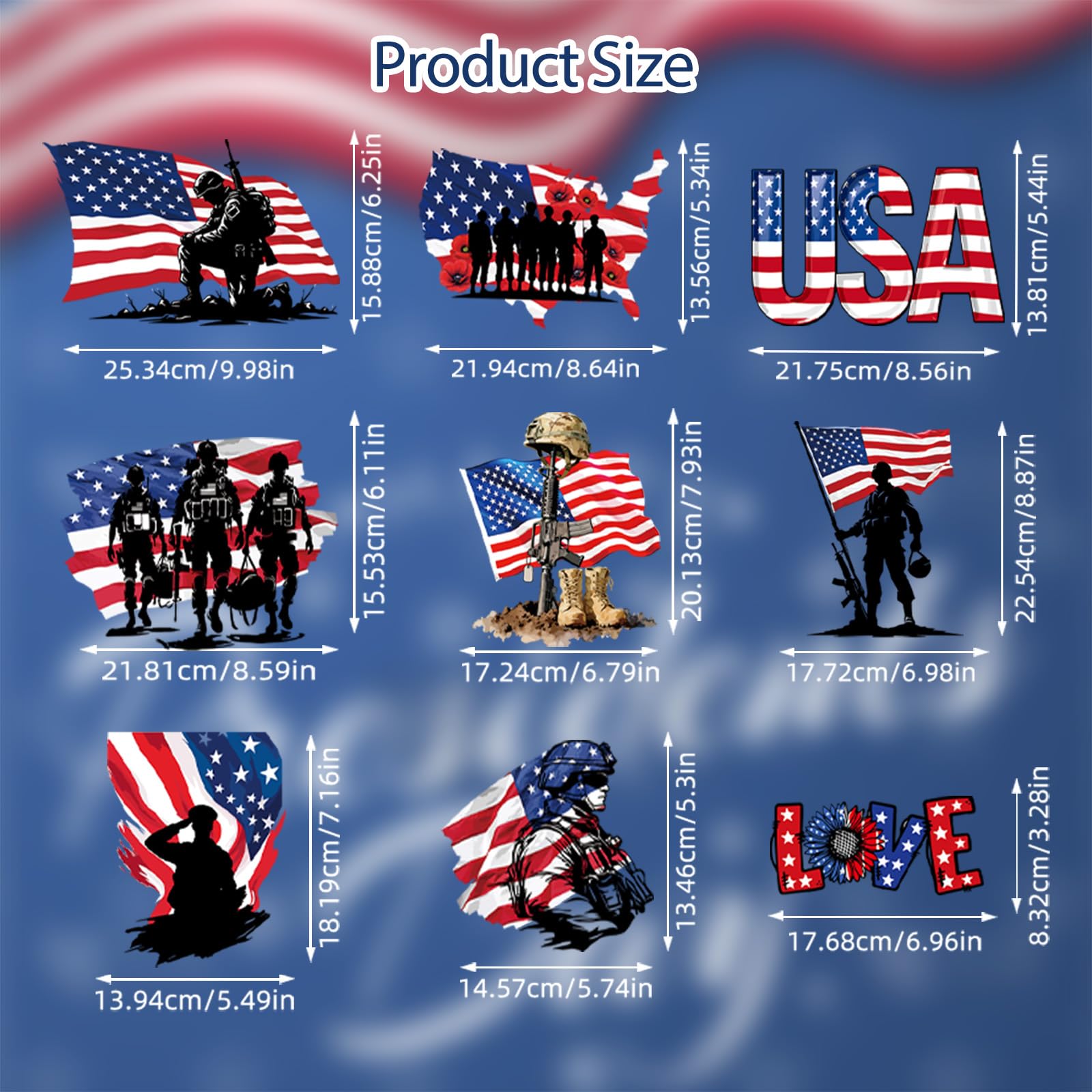 AhfuLife USA 4th of July Window Clings for 250 Years Anniversary - Image 3
