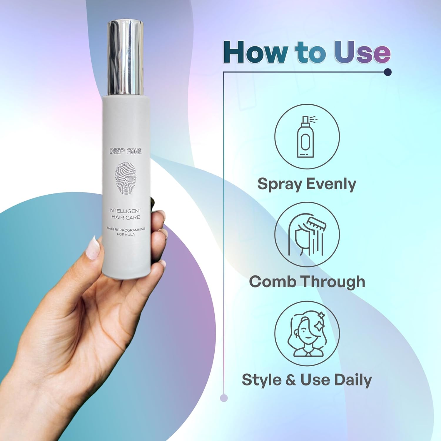 Intelligent Hair Reprogramming Spray | Moisturizes and Hydrates | Controls Frizz | High Shine Finish | Helps Damaged Hair