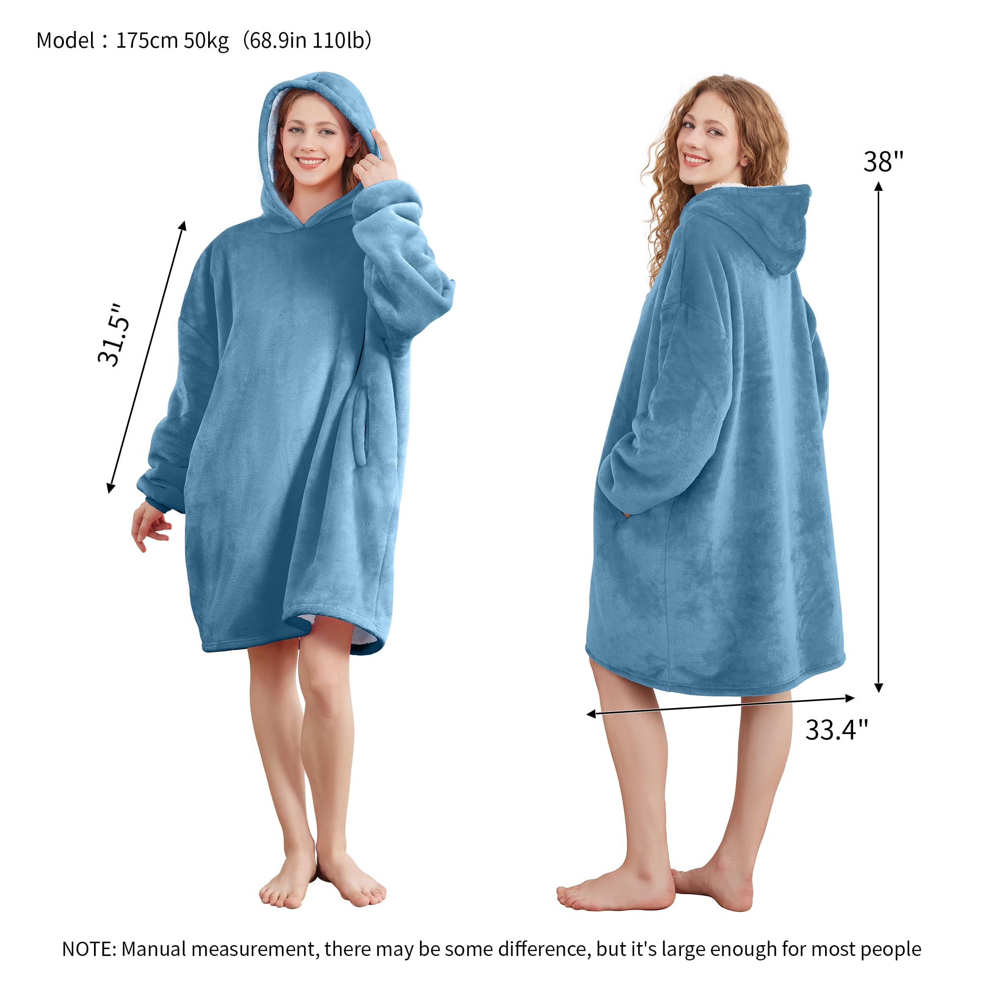 AmyHomie Wearable Blanket Hoodie – Oversized Sherpa Sweatshirt For Men, Women & Kids | Cozy Fleece Hug - View #13