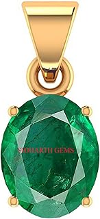 akshita gems 7.50 Carat Certified Natural Emerald Panna Panchdhatu Rashi Ratan Gold Plated Pendant Locket for Men & Women-picture-12