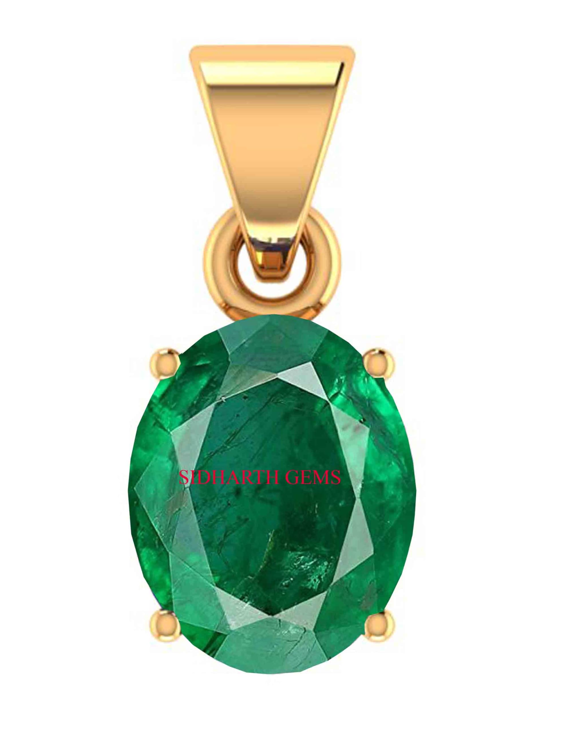 13.00 Ratti Natural Emerald Pendant Locket (Natural Panna/Panna Stone Gold Pendant Locket) Original AAA Quality Gemstone Pendant for Men Women by Lab Certified-image-46